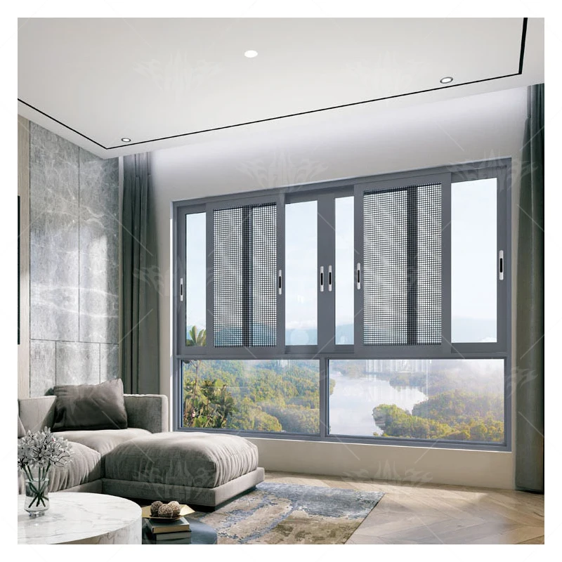 Windows Thermal Break Aluminium Window Sliding Aluminum Alloy Frame Double Glass Sliding windows