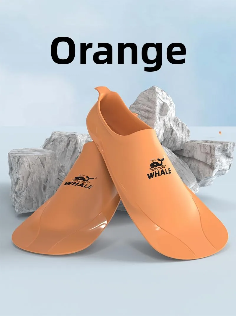 whale-fin-swimming-equipment-professional-training-short-frog-shoes-men's-diving-free-style-adult-women's-fins-children's