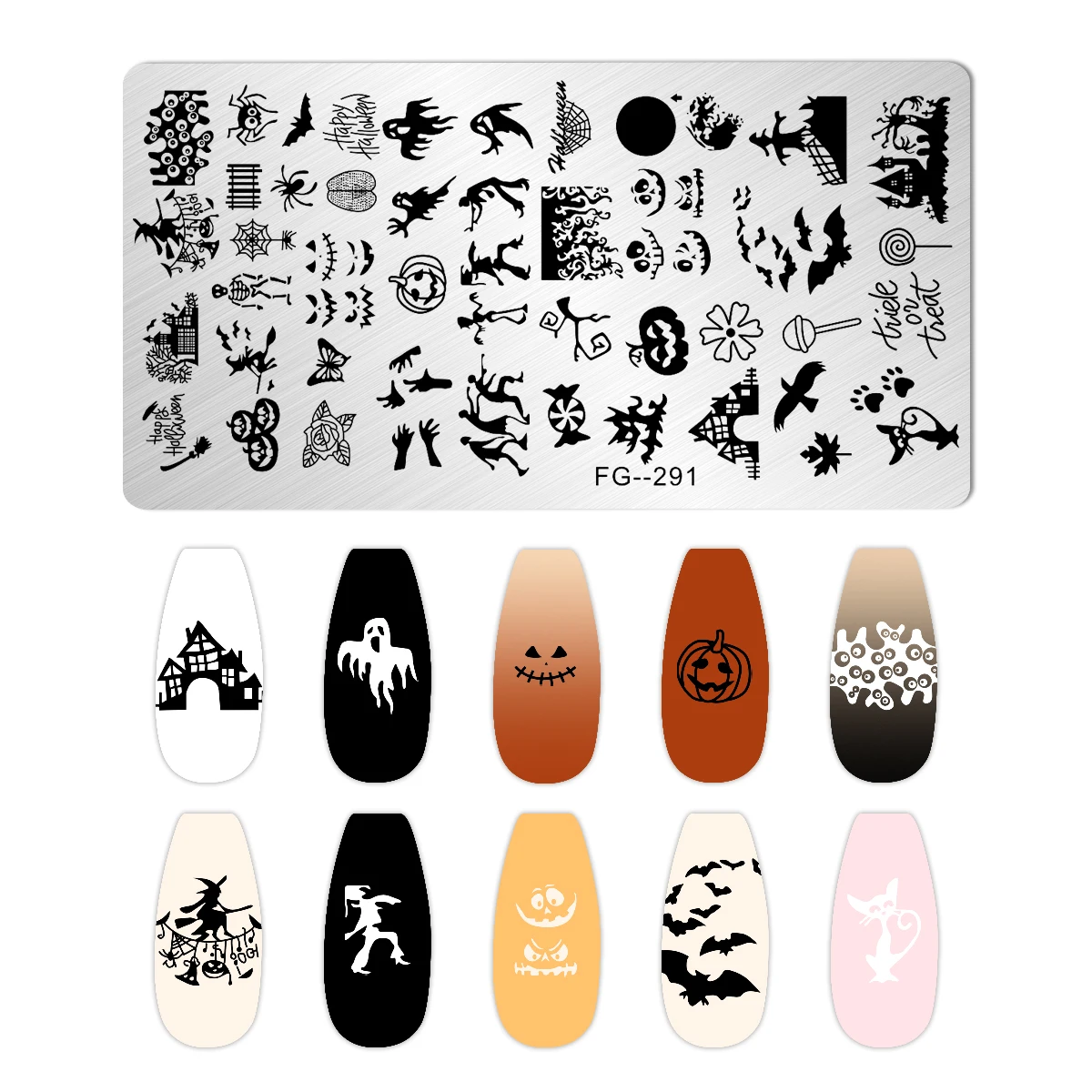 Plaque d'Estampage en Acier Inoxydable pour Nail Art, Dessin Géométrique, Vague, Ligne, Modèle, Coupe Française, Pâques, Halloween, Paix