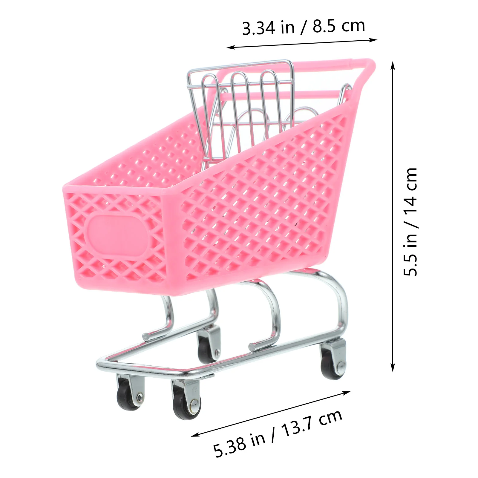 Mini Shopping Cart 1PC Creative Storage Basket Metal Crafts Trolley Rough Iron ganizer Simple Design Use Toy