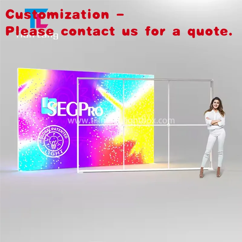 

custom.Portable Double-Sided LED Lightbox Aluminum Frame Decorative Square Indoor Advertising Low Power Consumption Hanging