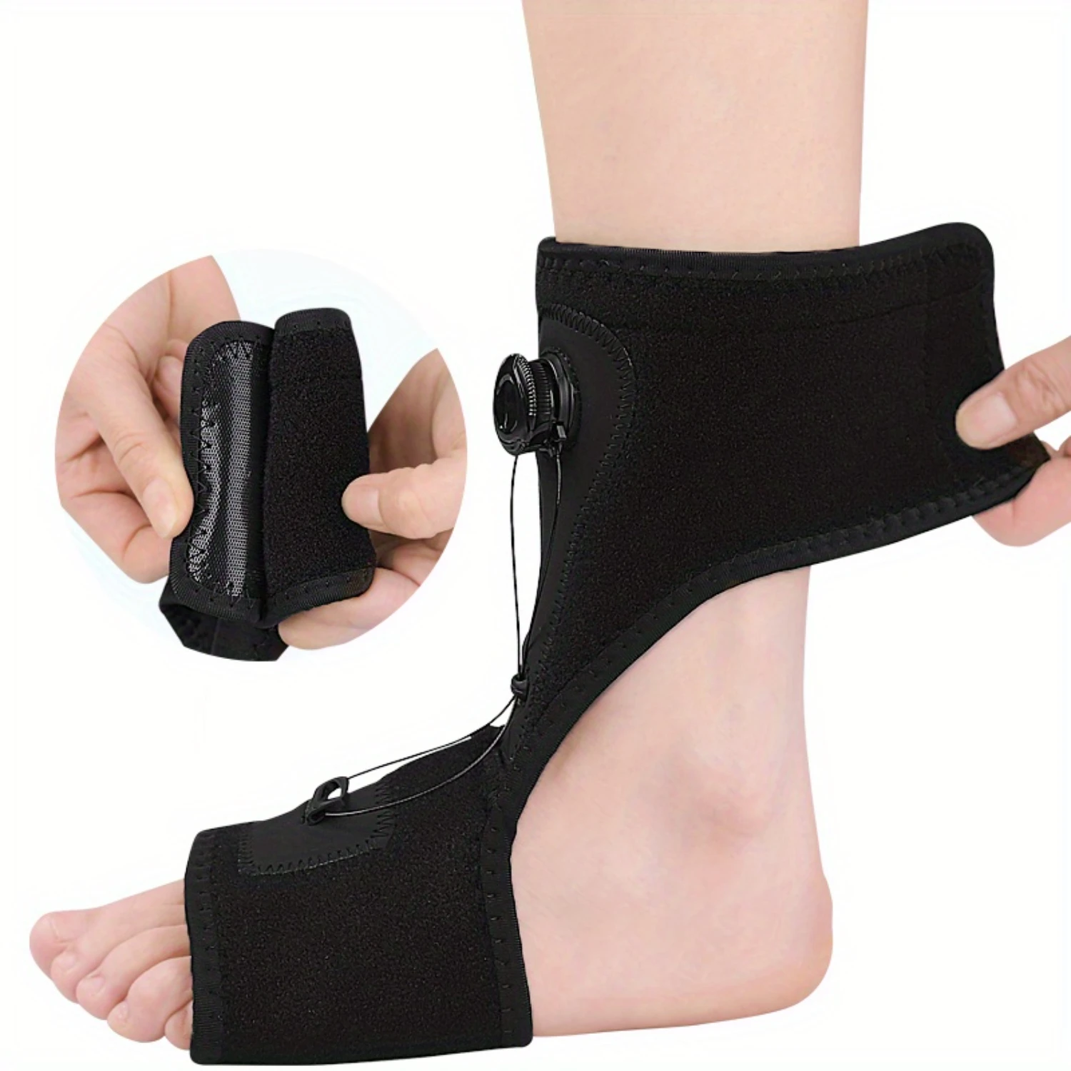 Ankle Support Brace With Adjustable Compression For Correcting Foot Pronation And Supination, Providing Support And Stability Wi