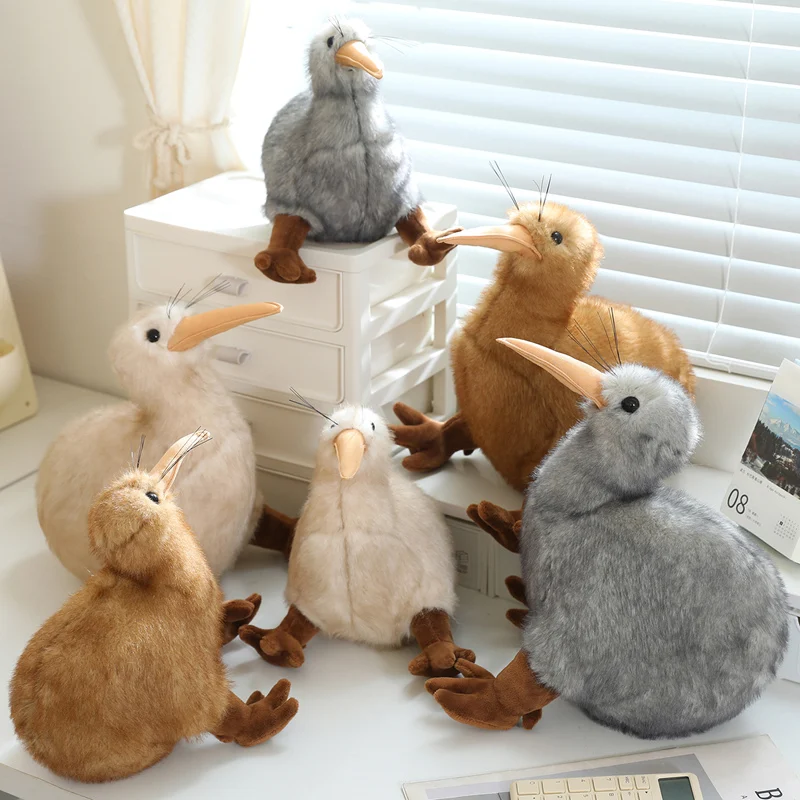 20/30cm Cartoon Imitation Kiwi Plush Toys Fluffy Lifelike Apteryx Stuffed Dolls Kawaii Bird Plush Toys Girls Boys Birthday Gift