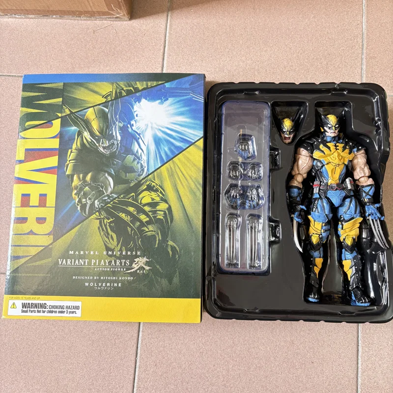 28cm 마블 울버린 X-MEN 액션 피규어 장식품 PVC 피규어 애니메이션 주변기기 장식 데스크탑 디스플레이 생일 선물 장난감