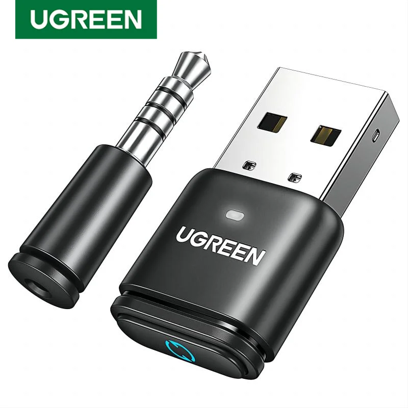 UGREEN USB Bluetooth 5.3 Transmitter aptX HD AD Audio Adapter for PS5 PS4 Nintendo Switch Headset Speaker Mic Bluetooth Receiver