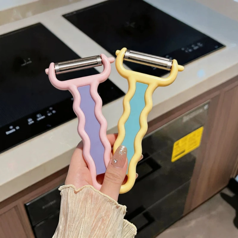 Dopamine Ripple Paring Knife, Kitchen Special Melon Planer, Scraping Knife, Fruit, Potato and Vegetable Peeling Artifact