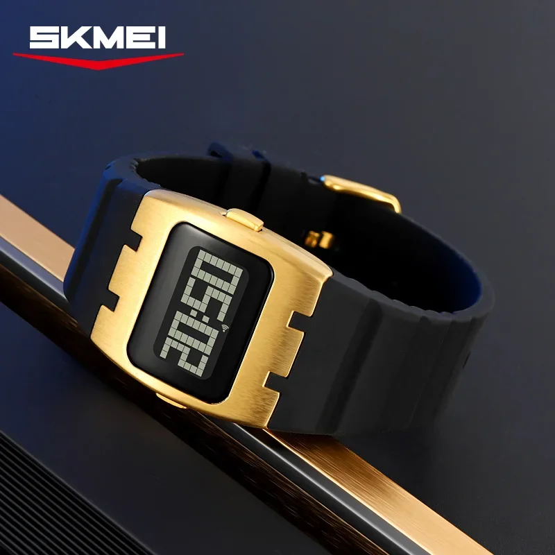 SKMEI 2415 ساعة اليد للرجل موضة كرونوغراف التقويم ساعة تنبيه ساعة إلكترونية أصلية مقاومة للماء مضيئة رقمية #4