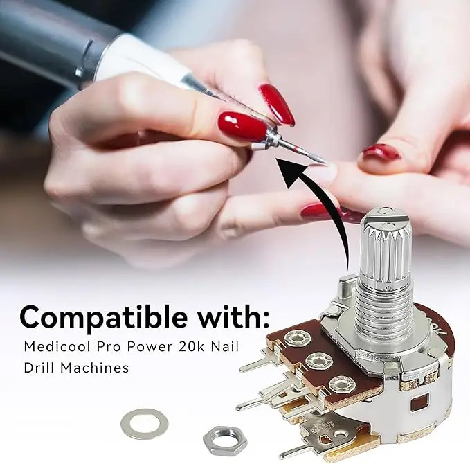 Medicool Pro Power Speed Knob Nagelboor Vervanging Professionele nagelboor met besturingskaart Snelheidsknop