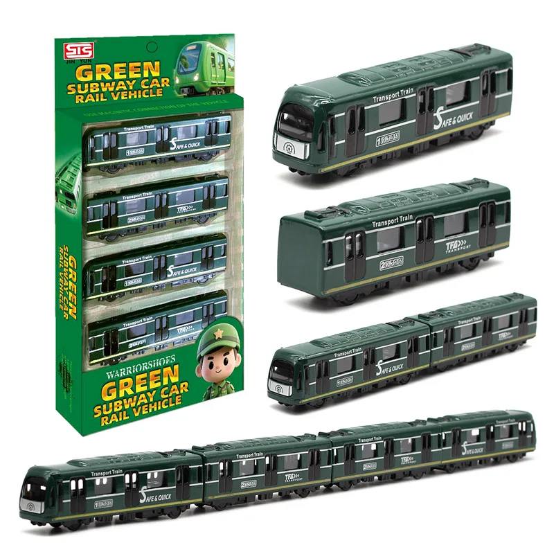 

Alloy toy High-speed Rail Subway train model, magnetic connection simulation, pull back train model, locomotive