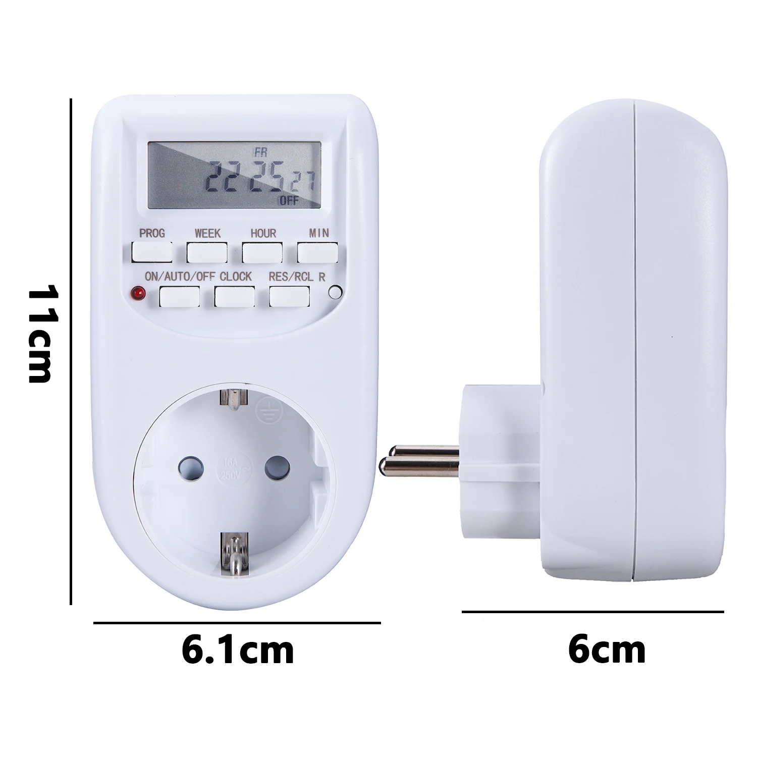EU Plug Timer Switch Energy Saving Digital Kitchen Timer Week Hour Programmable Timing Socket 220V-240V 50Hz 2300W
