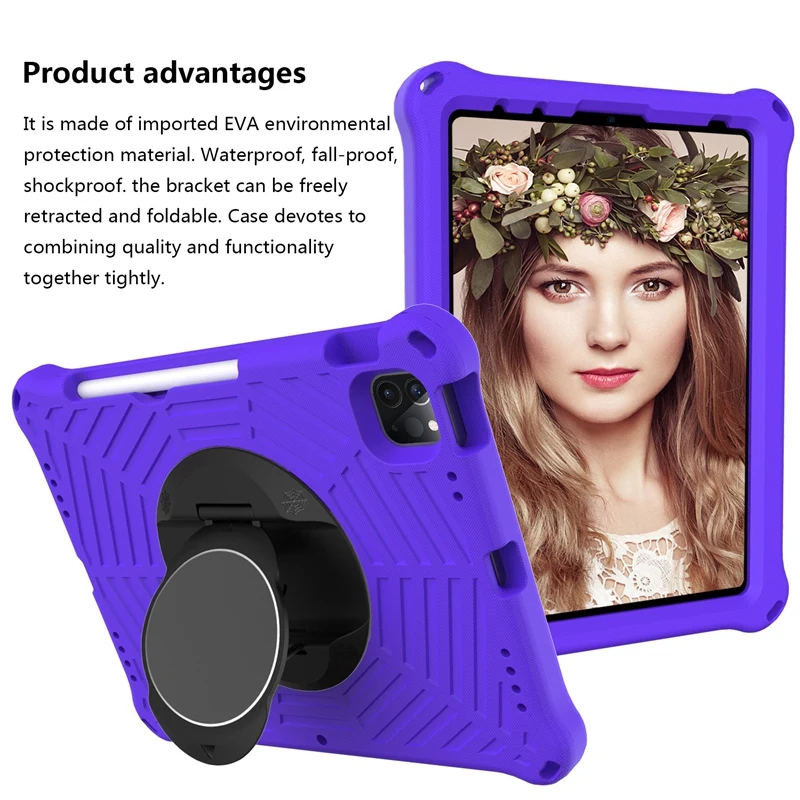 Capa Anti-Gota Infantil com Alça de Ombro, Slot para Caneta, iPad Pro, 11 ", 2020, 2021