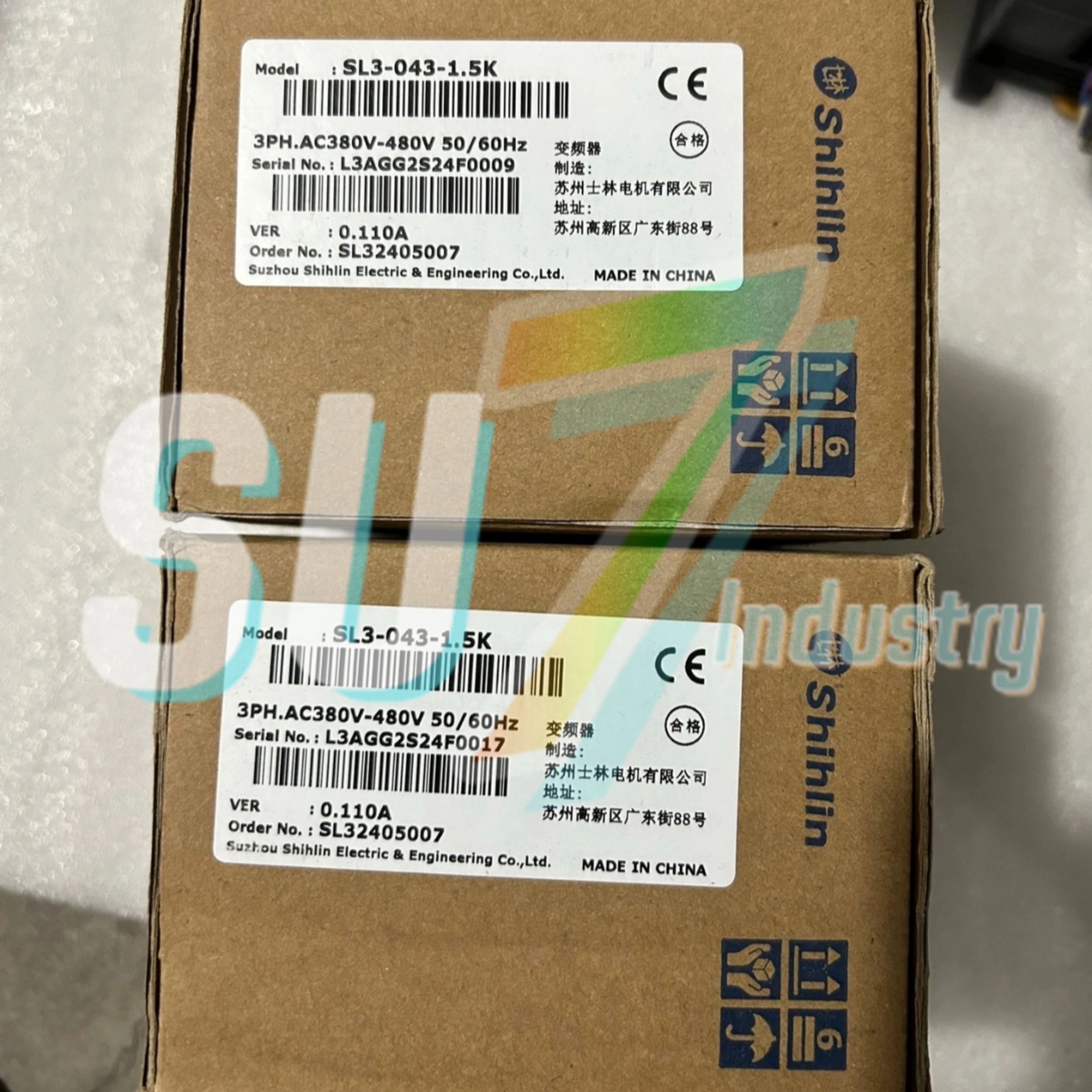 

SL3-043-1.5K SL3-043-2.2K SS2-021-0.4K frequency converter 100%New