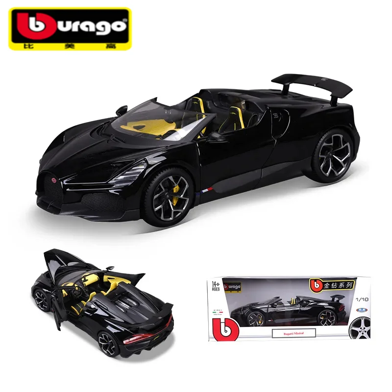 

Original Bburago 1:18 Bugatti Mistral Alloy Miniature Diecast Car Model Hardcover Version Toy Car Model Collection Birthday Gift