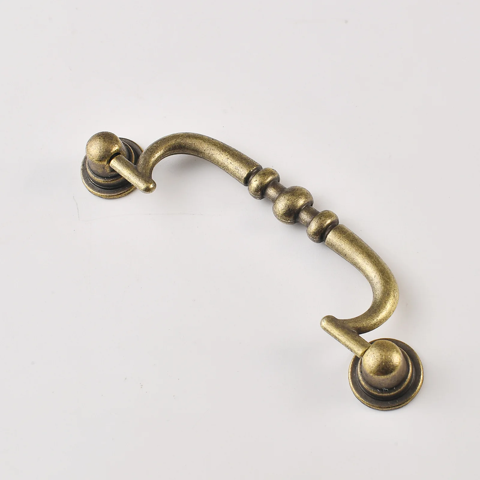 Portable retro strip handle zinc alloy drawer wooden box decorative hole distance 92mm