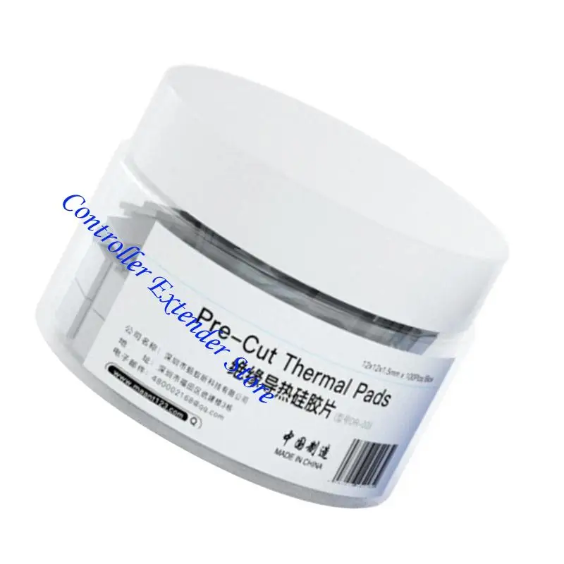 N84b 100pcs وسادة حرارية وسادة حرارية موصلة للسيليكون للسيليكون للوسادة الحرارية للسيليكون الحرارية للوحدة المعالجة المركزية