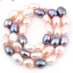 Natural Freshwater Pearl Stone Beads Multicolor Freeform DIY Necklace Bracelat Strand 15 Inch For Jewelry Making