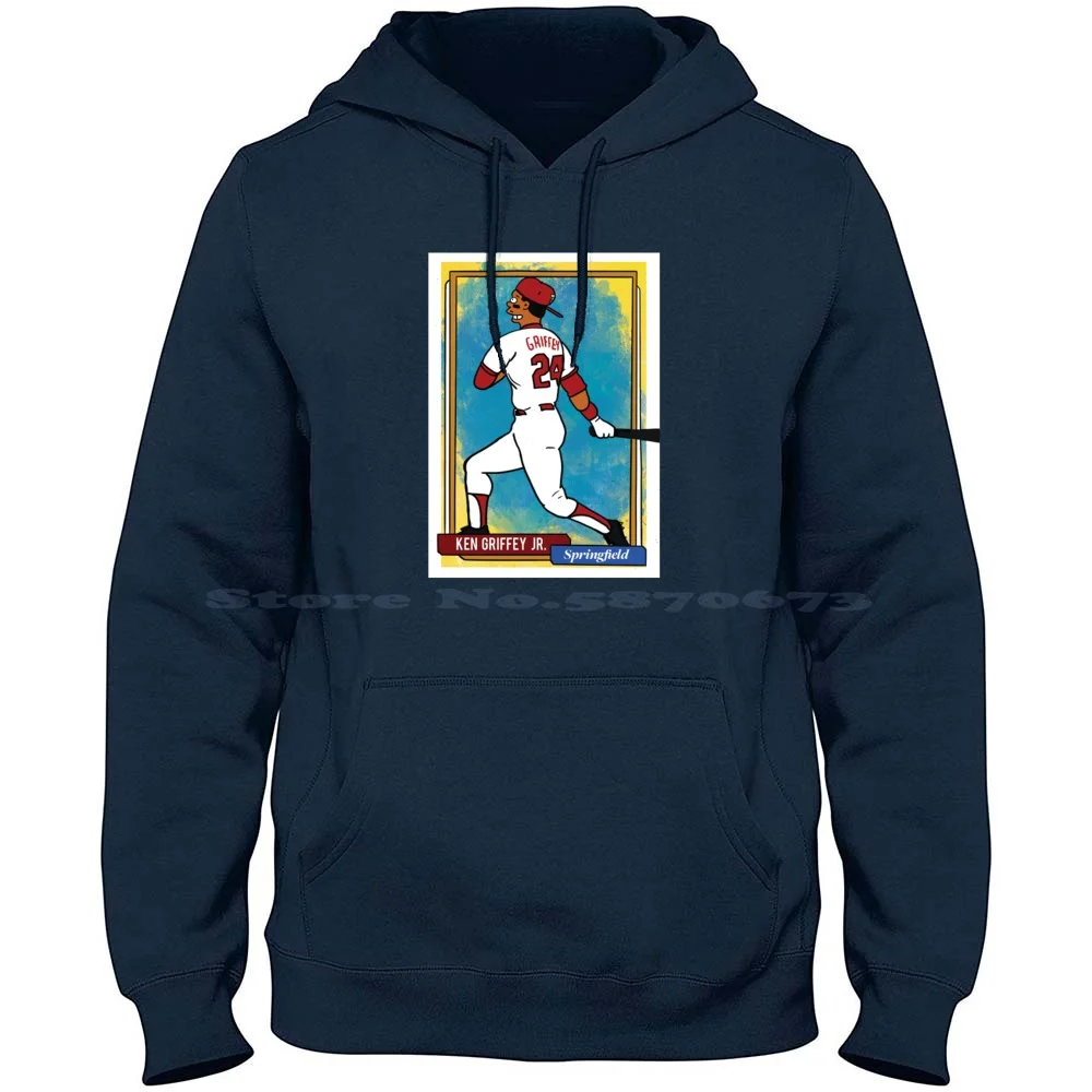 Sudadera con capucha de Ken Griffey Jr. At The Bat Homer, camiseta de béisbol con tarjeta de parodia 100% de algodón, camiseta de béisbol grifhey Jr, Shelly, Olivia Lisa, Simps