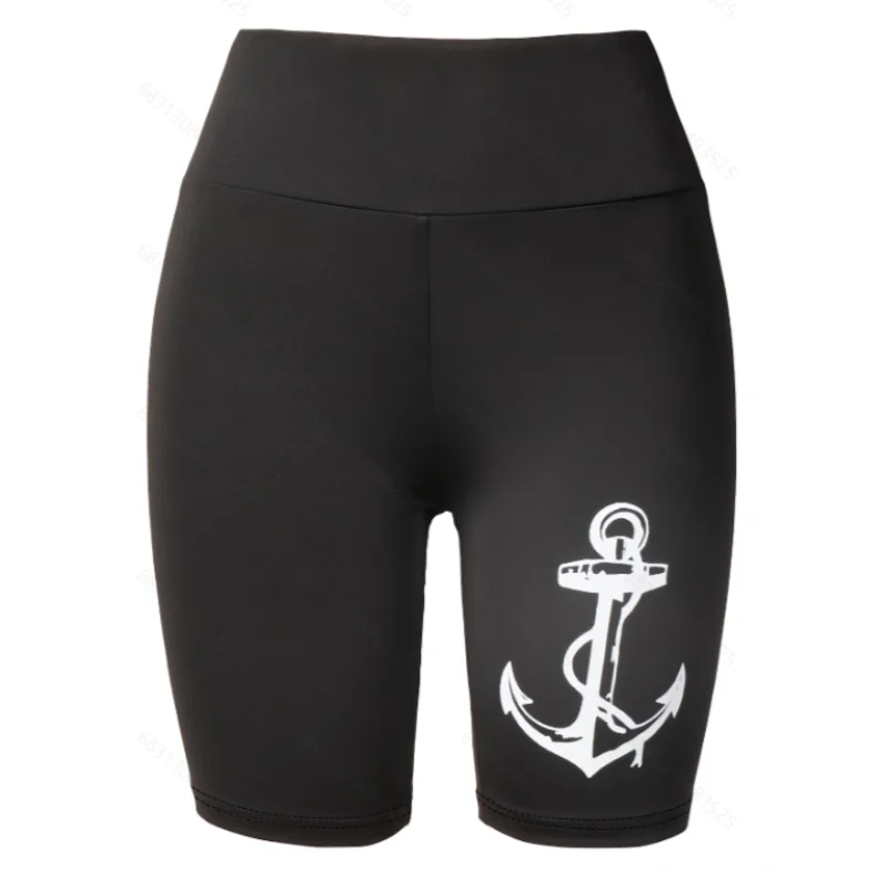 Fashion Black Stretch Yoga Shorts Women's Sports Shorts Fitness Wear Fashion Casual Shorts Lady Summer Solid All-Match Pants