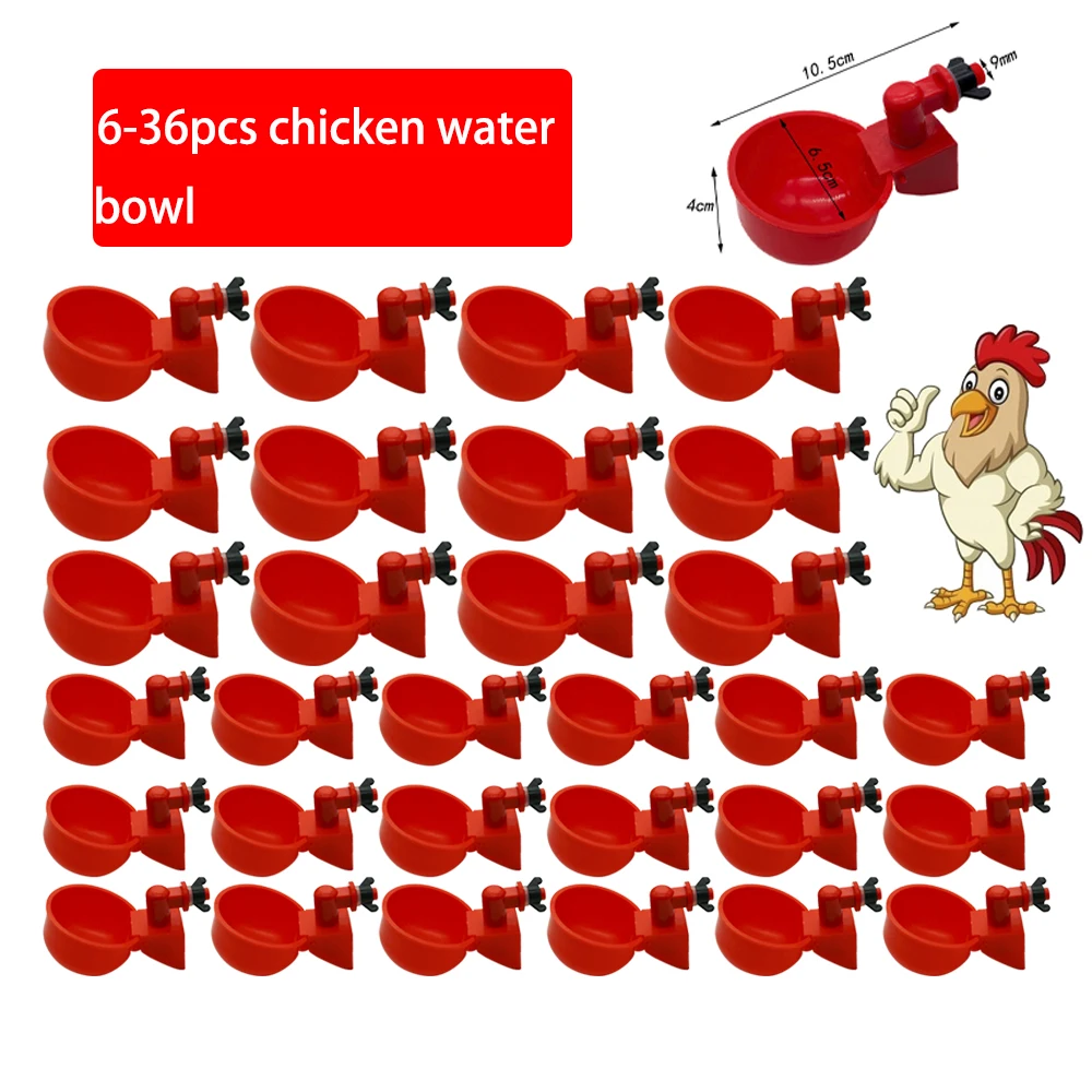 Chicken Drinking Cup Automatic Drinker Chicken Feeder Plastic Poultry Waterer Drinking Water Feeder for Chicks Duck Goose Quail