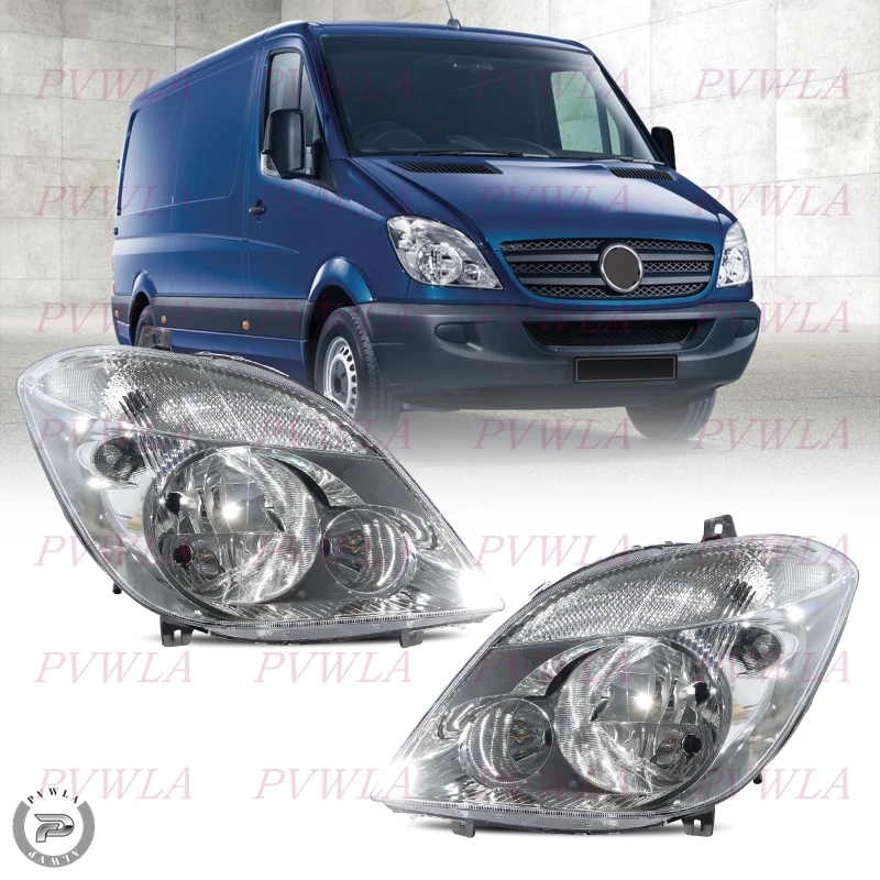 Front  Bumper DRL HeadLights For Mercedes-Benz Sprinter W906 2006 2007 2008 2009 2010 2011 2012 2013 Head Lamp Car Accessories