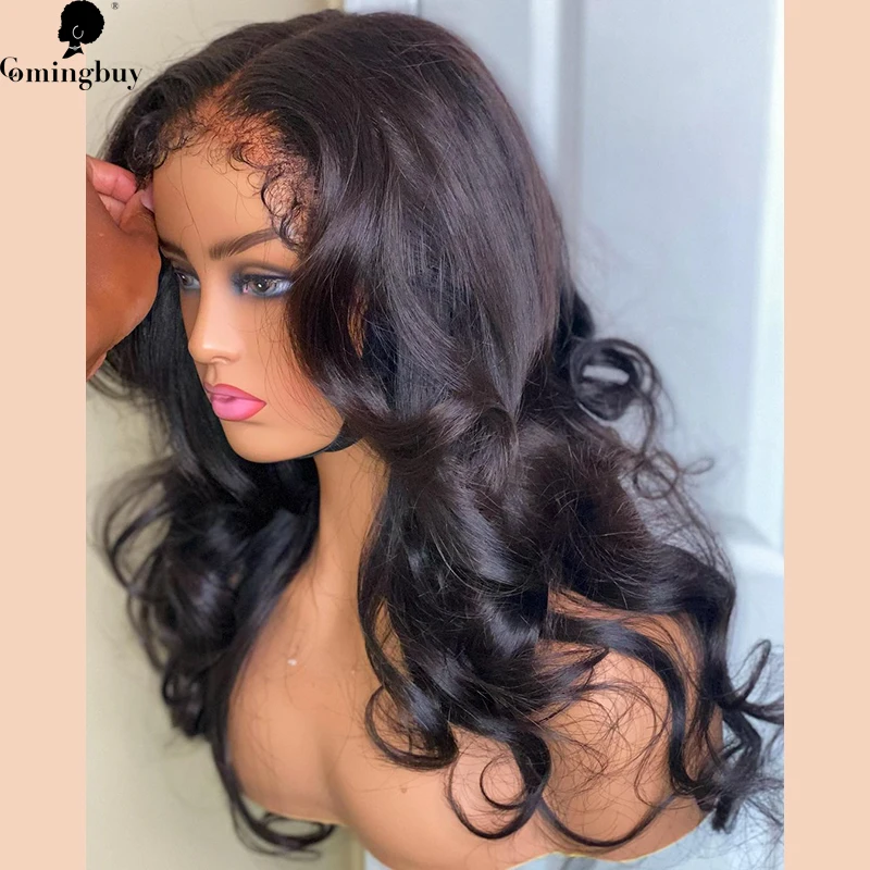 Body Wave Full Lace Human Hair Wig With Kinky Hairline Brazilian Remy Curly Baby Hair Lace Front Wig Kinky Edge For Black Women