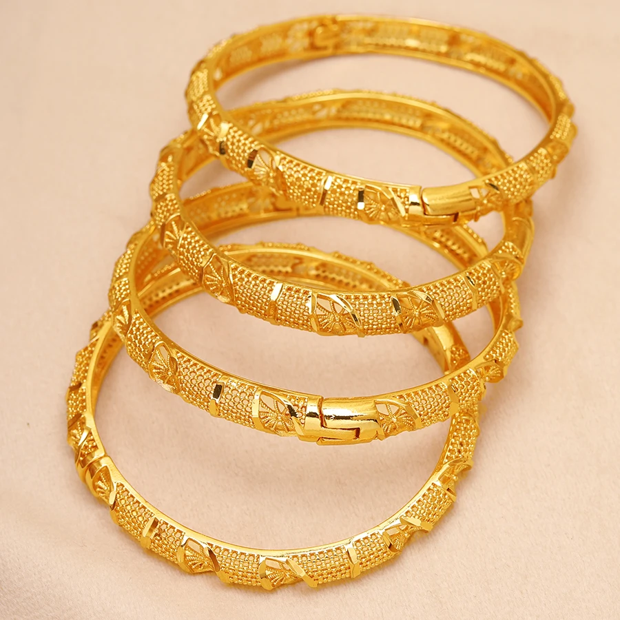 4 pieces/batch of copper openable bracelets, Middle East Dubai women\'s fashion jewelry, Ethiopian bride wedding gift