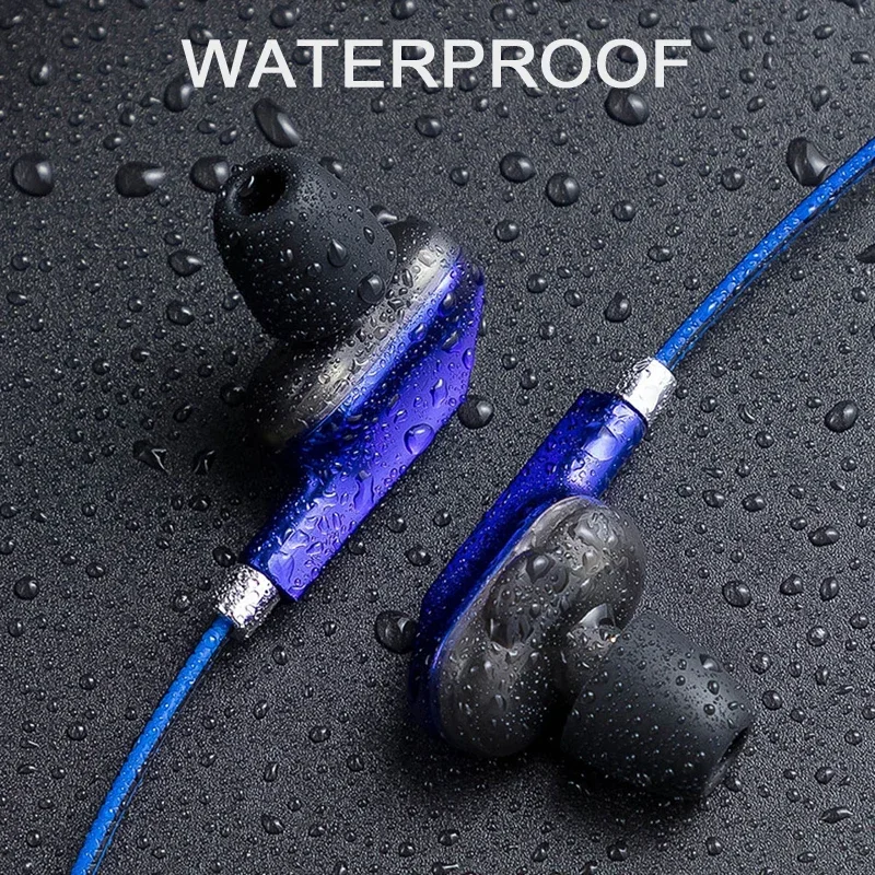 REHIMM سماعة سلكية سماعات مزدوجة ديناميكية لفائف 4 سماعات داخل الأذن سماعات ستيريو سلك التحكم سماعات ميكروفون ميكروفون 3.5 مللي متر