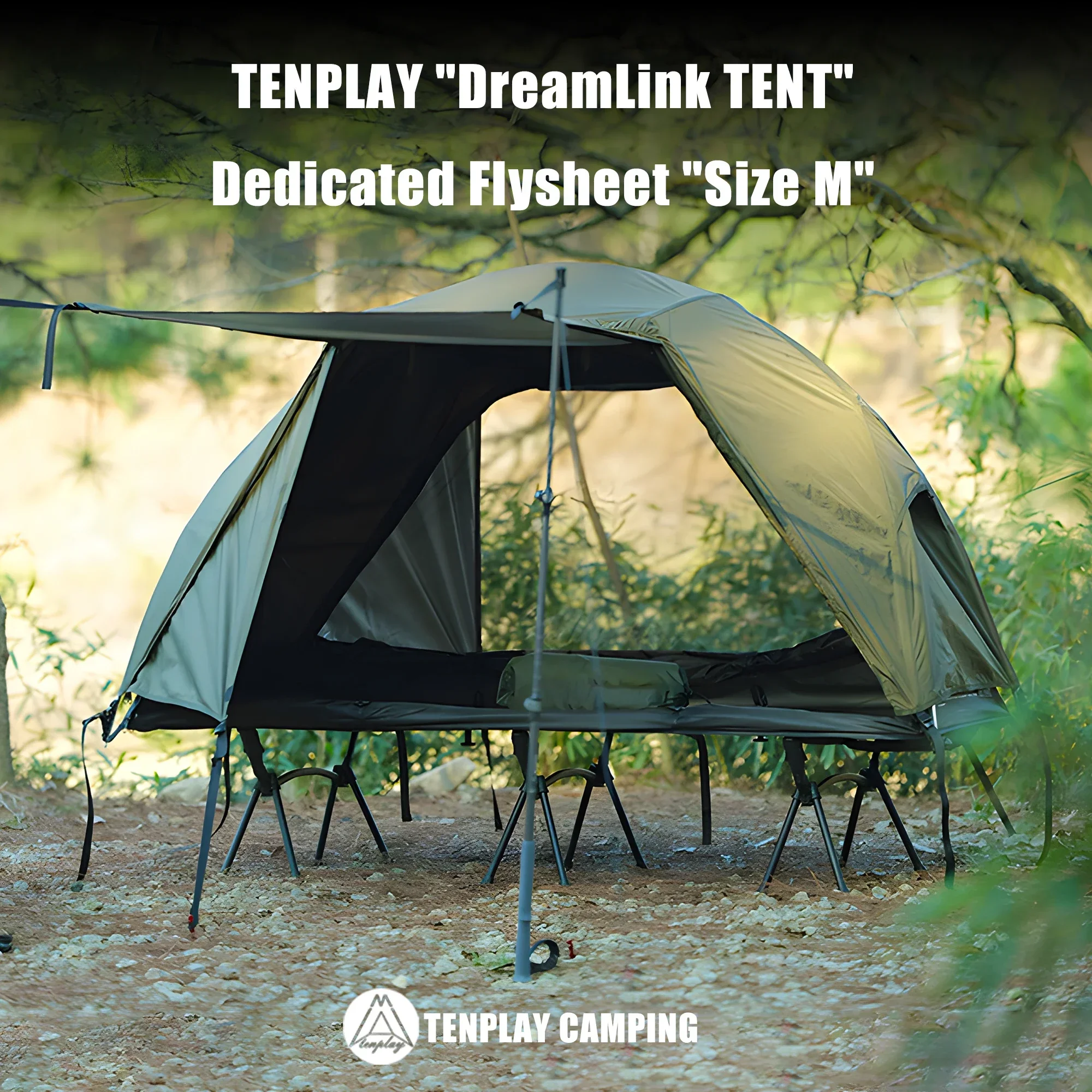 TENPLAY Sábana para tienda de cuna para 1 persona (tienda interior imprescindible) - Nylon ligero impermeable con protección solar, fácil instalación ampliable