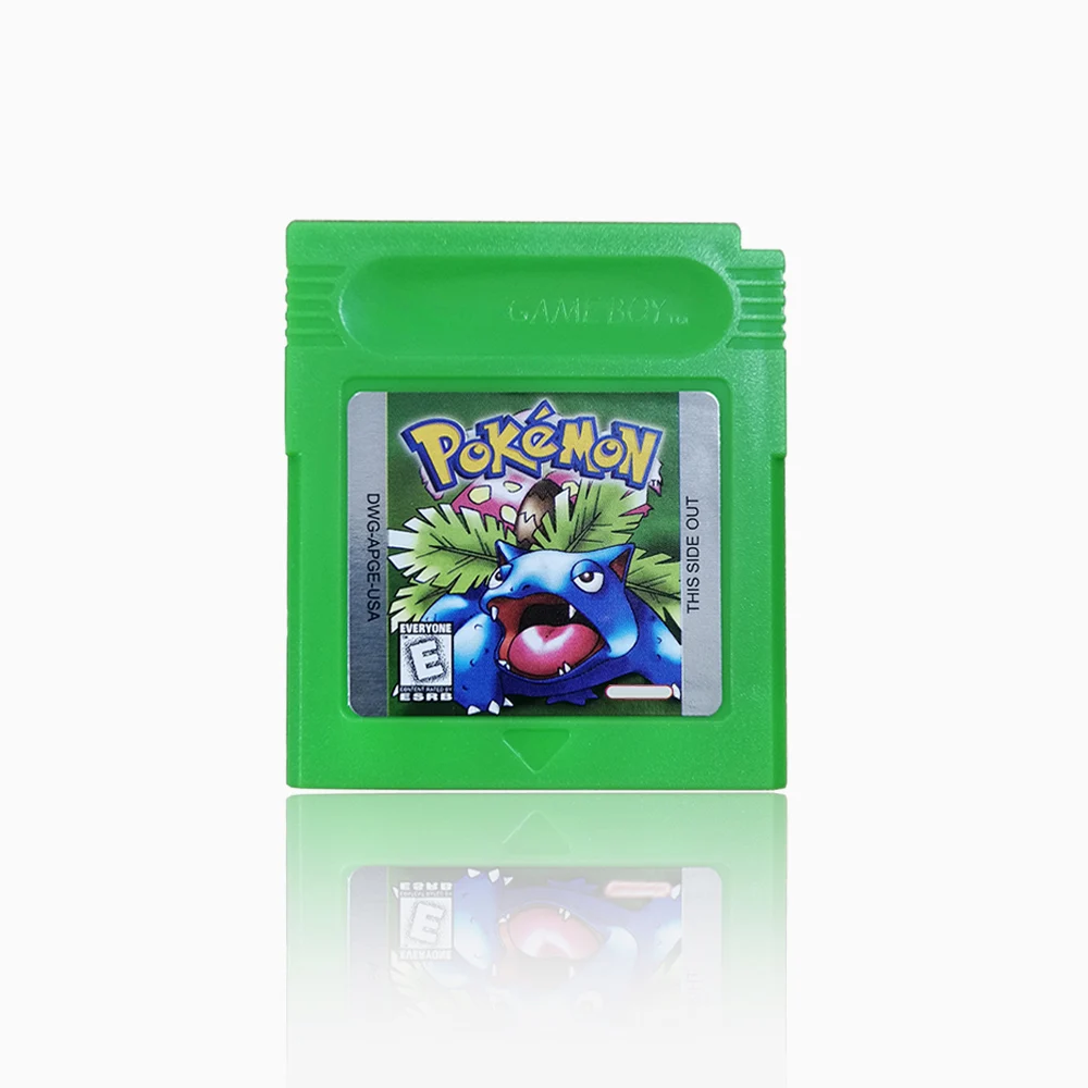 Energiesparende 5-Sprachen-Version Pokemon GBC Spiel Rot/Kristall/Blau/Gelb/Gold/Grün/Silber Videospielkassette