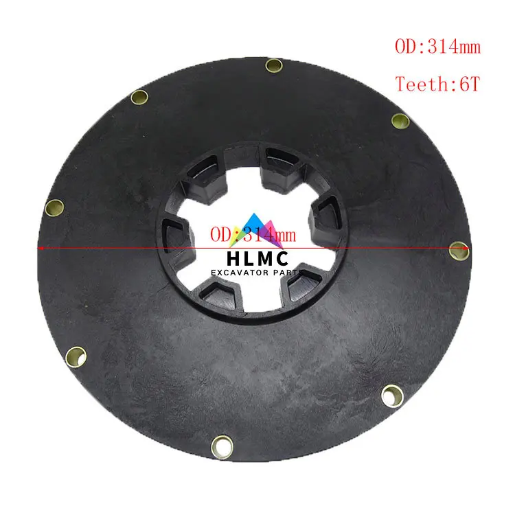 Excavator Engineering Machinery Parts Coupling Flange Outer Diameter 314*6T