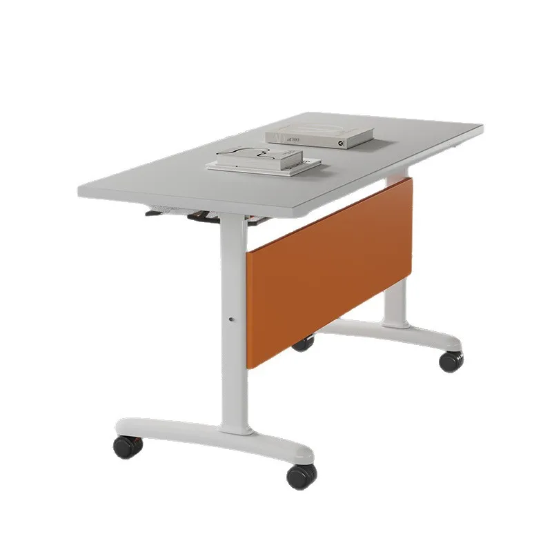 

Orange folding training table movable splicing conference table modern simple educational institution school double