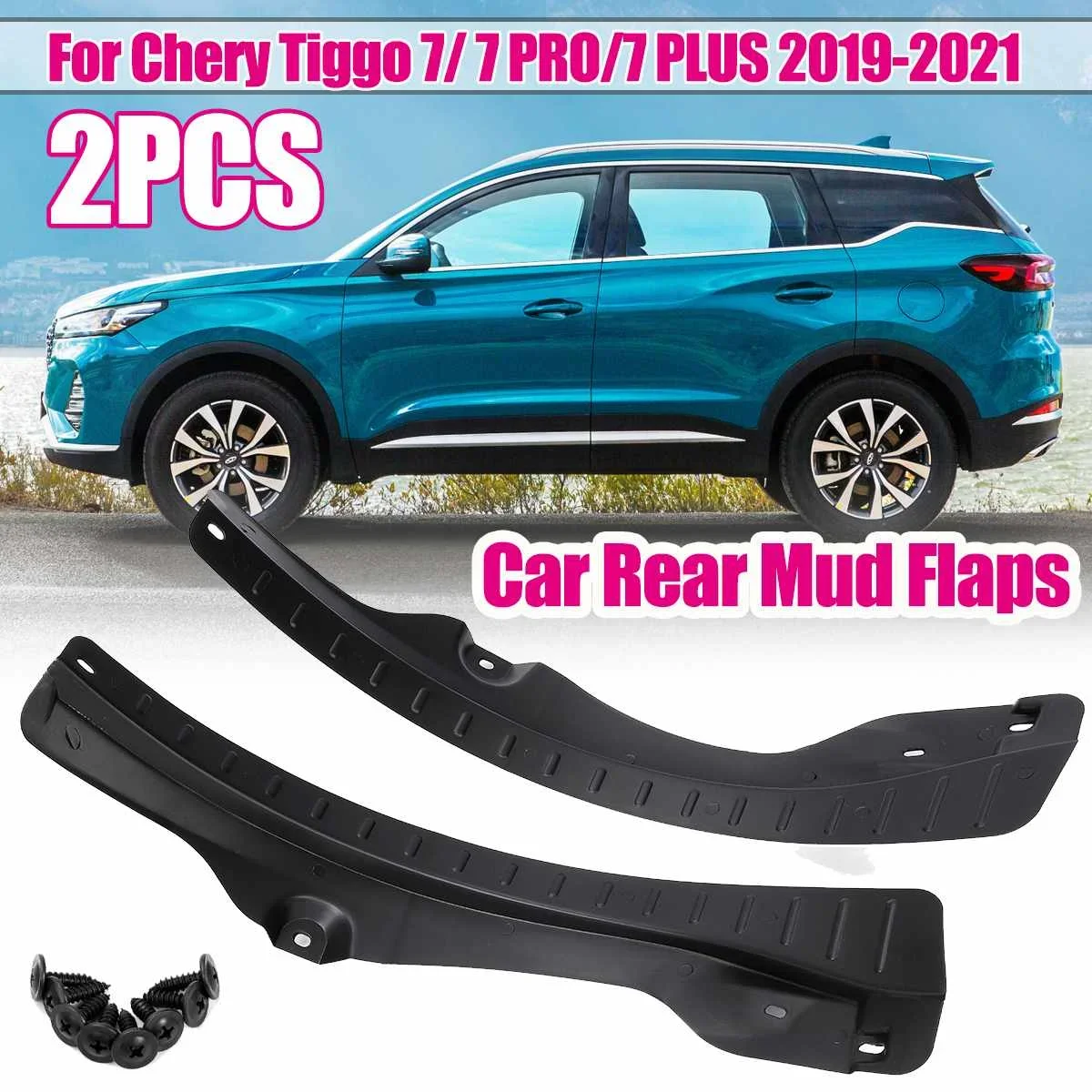 

1Pair Car Mudguard Anti Dirt Cover Rear Left+ Right Tire Mat Modification Fender for Chery Tiggo 7 PRO Max PLUS 2020 2021 2022