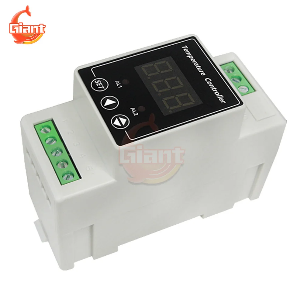 AC100-240V DC 8-24V Digital Temperature Controller Two-way Thermoregulator Heating Cooling Temperature Sensor Control Thermostat