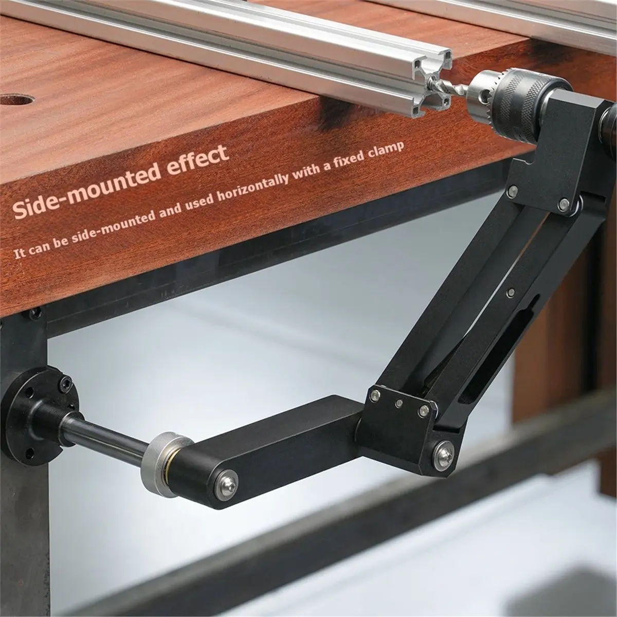 AA91 Tapping Cantilever Bracket Electric Drill Cantilever CNC Aluminum Alloy DIY Horizontal and Vertical Tapping Tool