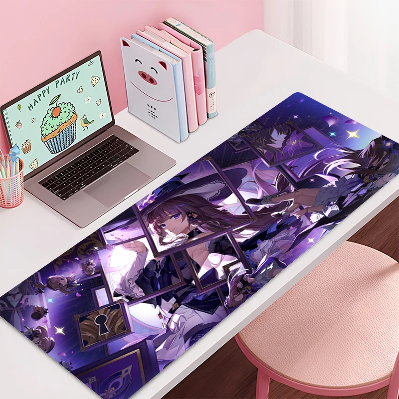 Gaming Mouse Pad Honkai: Star Rail Herta Accessories Office Gamer Keyboard Desk Mat Non-Slip ground mat Large PC Anime Mousepad