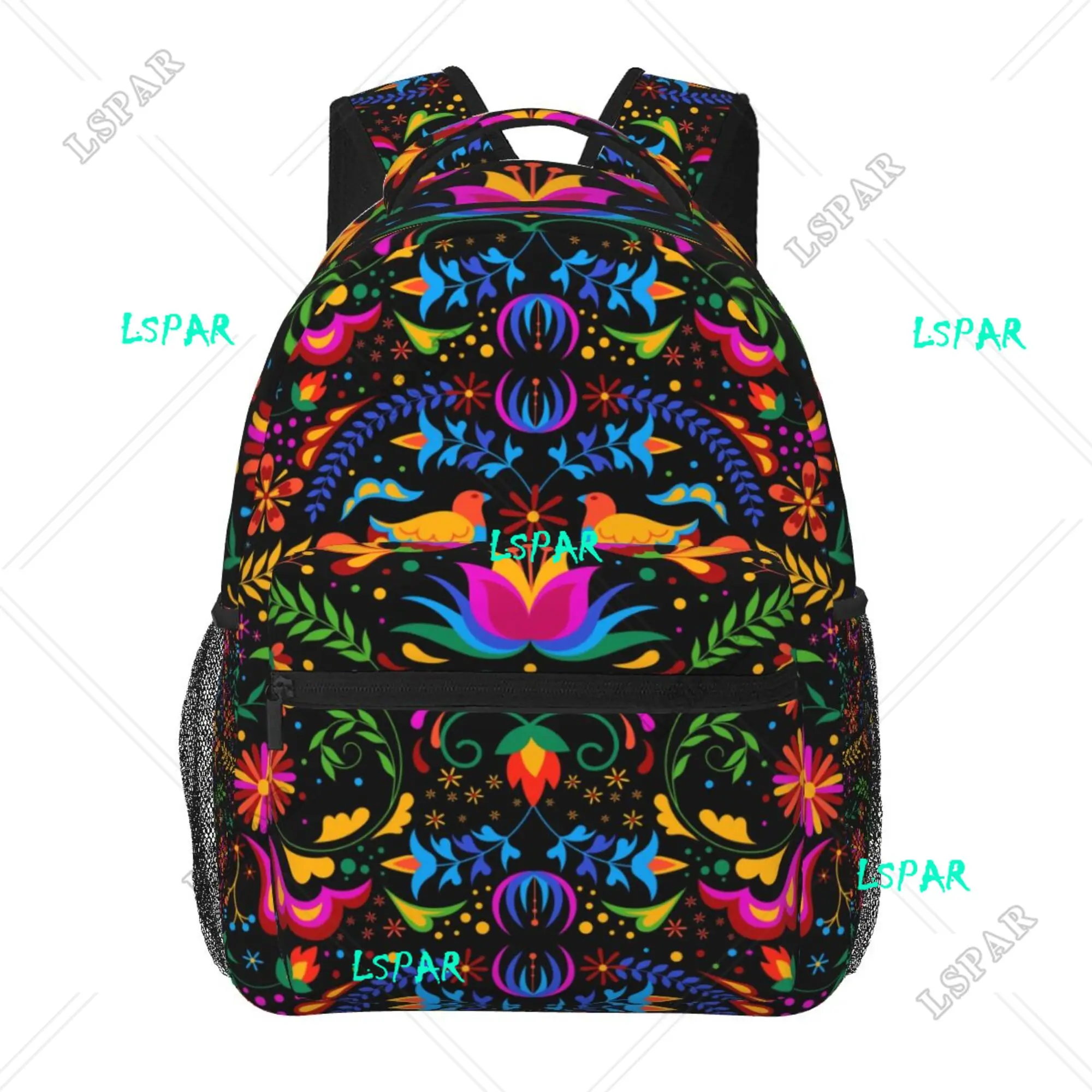 

Mexican Flowers Backpacks Ethnic Pattern Personalized Lightweight Casual Laptop Backpack Hiking Gym Travel Daypack for Women