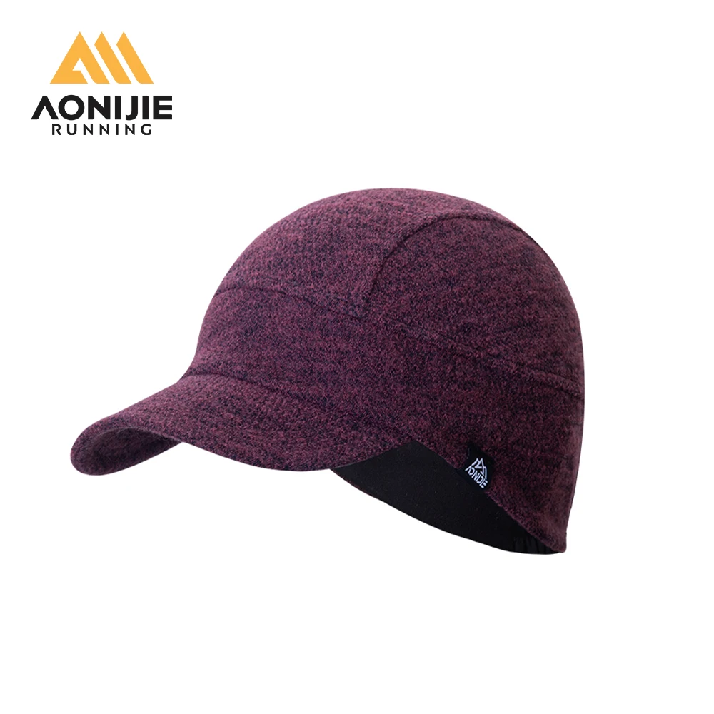 AONIJIE M33 Unisex Warm Wool Knitted Hat Short Brim Baseball Cap Soft Equestrian Cap Protect Ear Fall Winter For Running Hiking