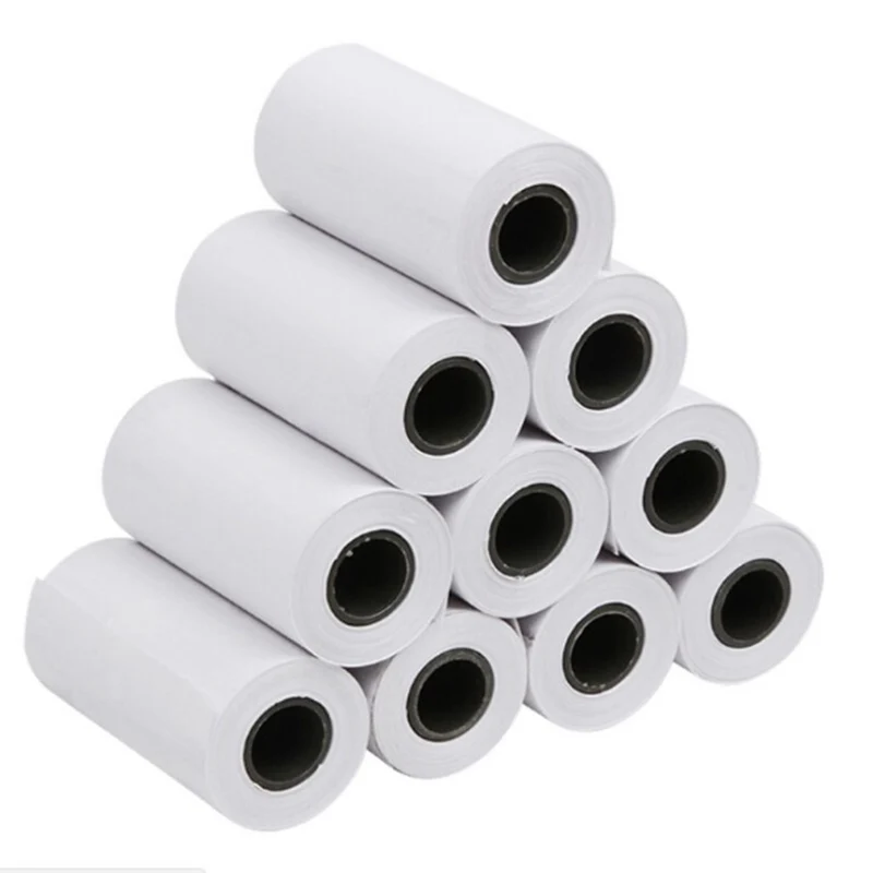 

5 Rolls Printable Sticker Paper Roll Direct Thermal Paper with Self-adhesive 57*30mm for PeriPage A6 Pocket PAPERANG P1/P2