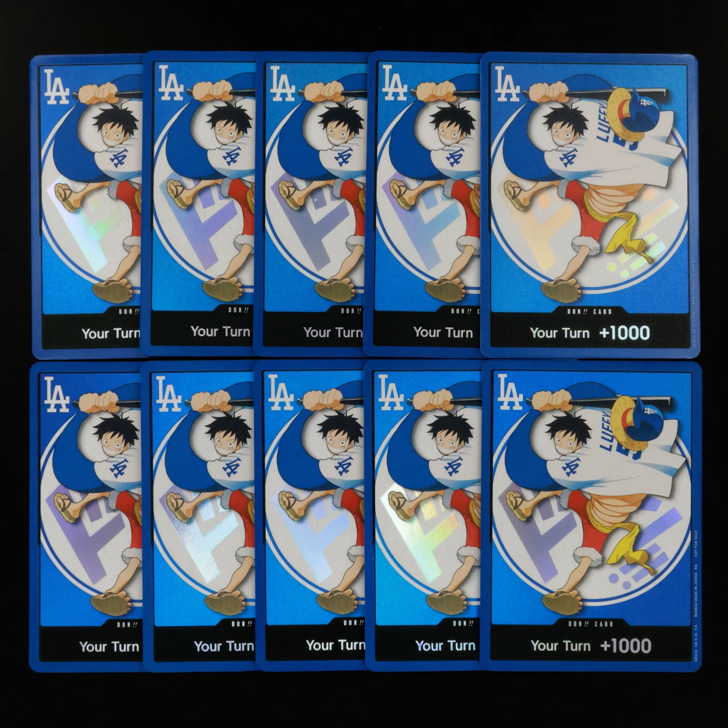 2026 Los Angeles Dodgers One Piece TCG OPCG English One Piece Night Promo DON Card OPTCG Anime Collectible Textured Foid Cards