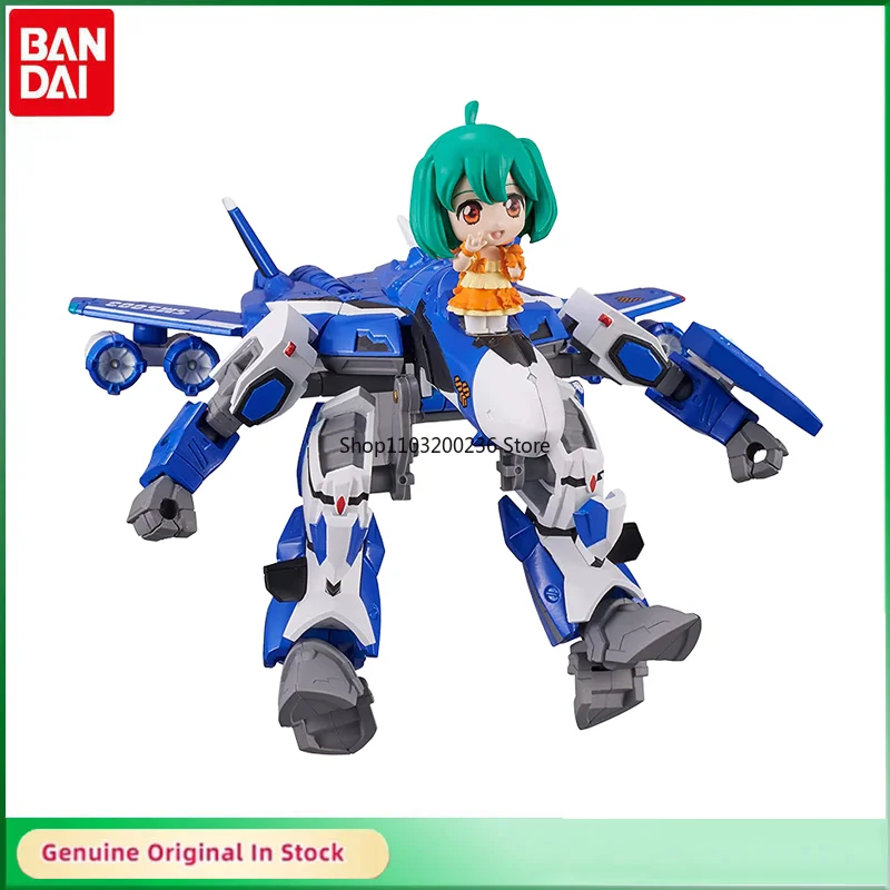 

Bandai Original TINY SESSION The Super Dimension Fortress Macross VF-25G Ranka Lee Q-version Action Figure Assembly Model Kit