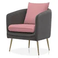 

Accent Chair Upholstered Arm Chair With Armrest Living Room Chair Single Sofa Comfy Barrel Chair With Cushion For Bedroom,