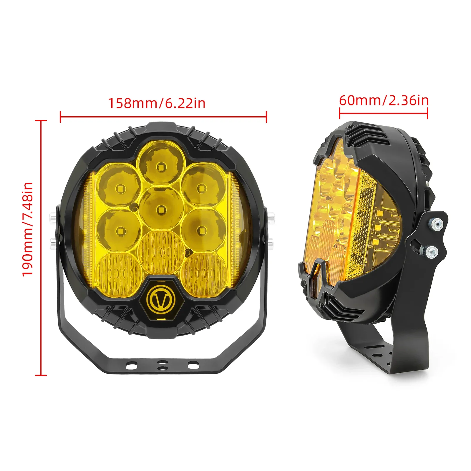 7 بوصة السيارات LED الرياضة مصابيح العمل سيارة دراجة نارية مصباح قيادة الأضواء لادا الطرق الوعرة 4X4 أضواء السيارة المساعدة #6