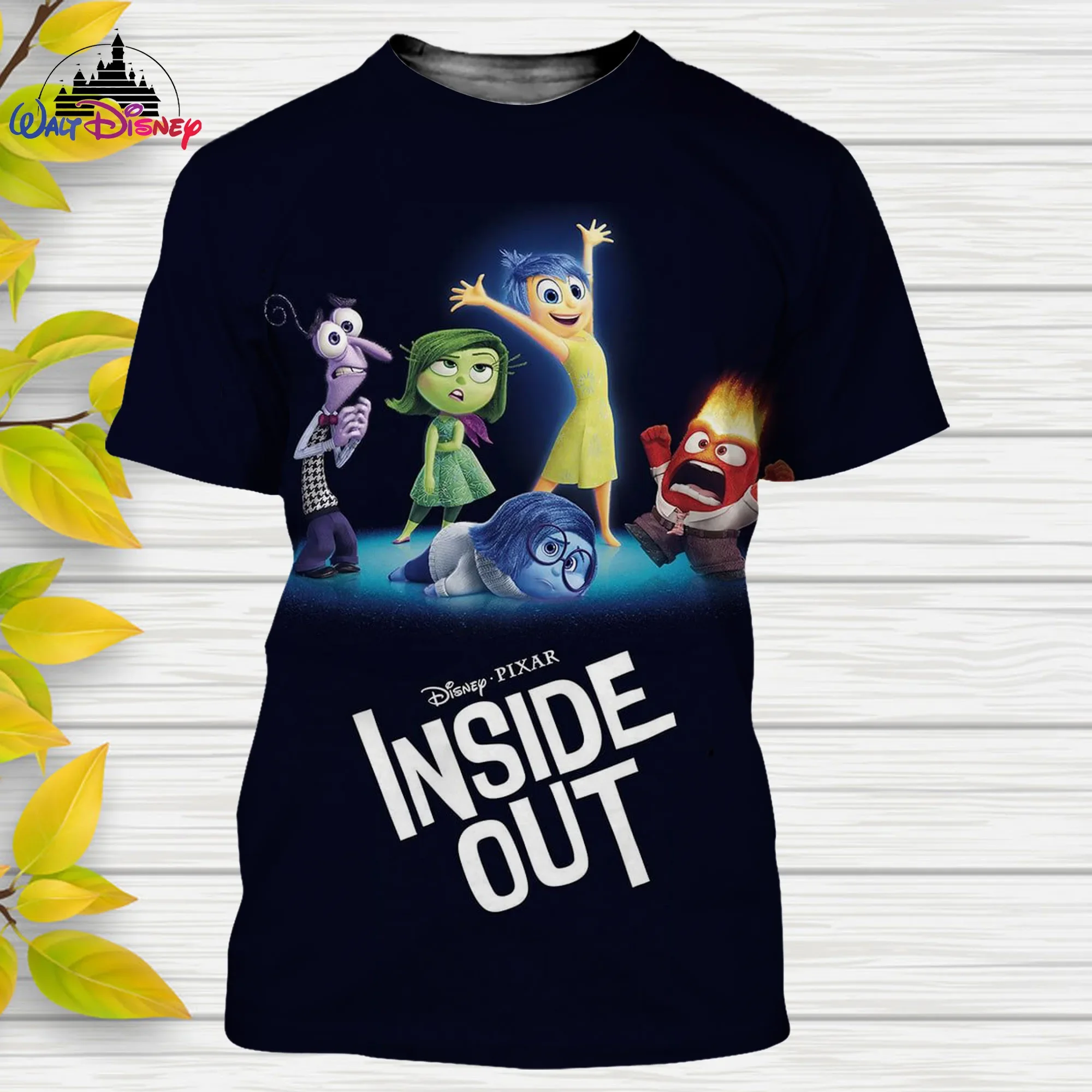 2024 Disney Cartoon Movie Inside Out 3d Print Tshirt Men Women Casual Style Short Sleeve Children Summer Casual Streetwear