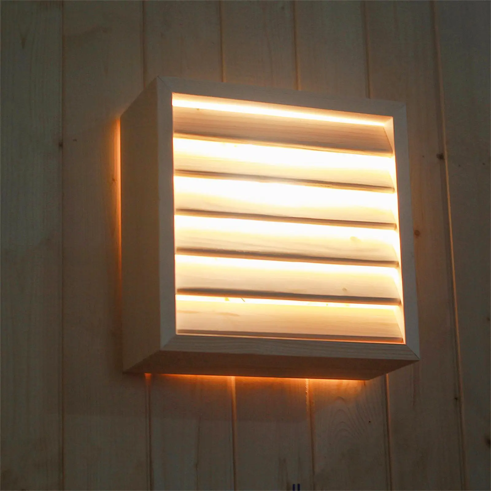 Wooden Sauna Room Lampshade Light Lamp Shade Vapor-Proof for Sauna Room Vertical