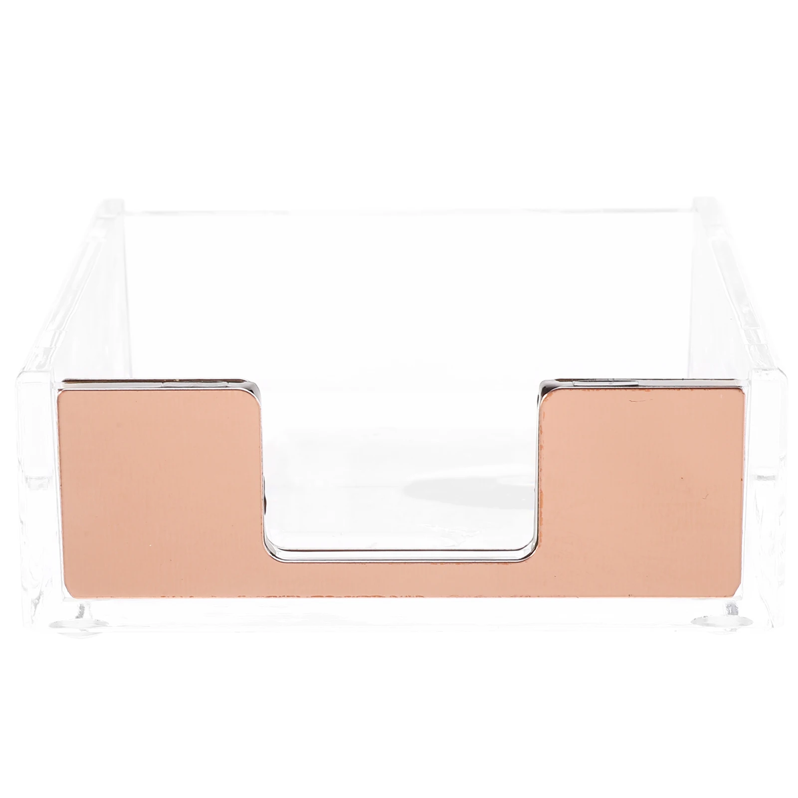

Note Box Storage Clear Notepad Holder Dispenser Memo Containers Desk Stationery Organizer