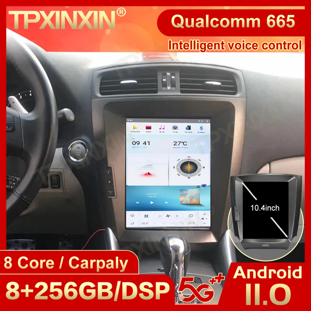 

Qualcomm 1 Din Android Tesl- Screen Multimedia For Lexus IS 2005 2006 2007 2008 2009 2010 2011 2012 Navi Vedio Player Head Unit