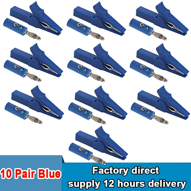 55mm alligator clip all copper coated plastic test clip instrument current power clip can be equipped with 4mm terminal