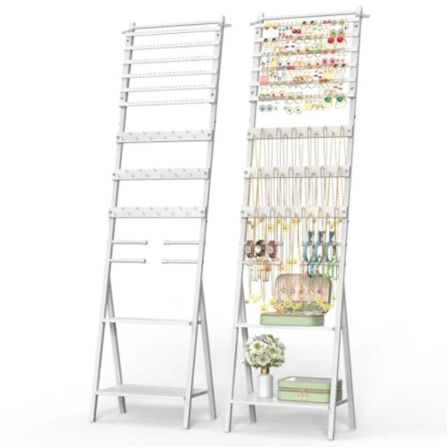 

Подставка для ювелирных изделий, органайзер, держатель для ювелирных изделий, органайзер, напольный шкаф для ювелирных изделий, белая большая подвесная подставка для ювелирных изделий с серьгами