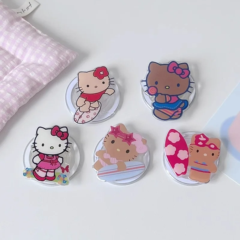 

HelloKitty airbag holder with 360 degree rotation and adjustable extension Mobile phone holder Magnetic bracket Paste bracket