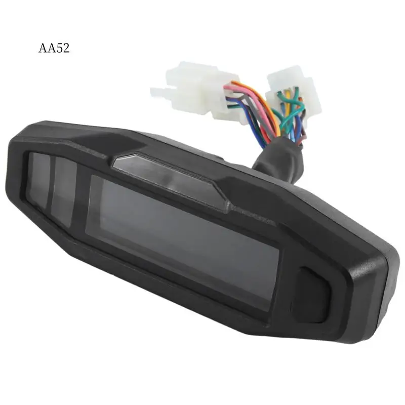 

AS-Universal Motorcycle Speedometer Tachometer Oil Gauge HD Screen Digital Meters Instrument Cluster Turn Signal Light(D) Durabl